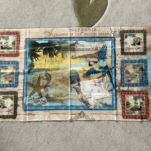 Tropical theme fabric craft panel